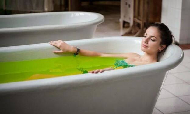 bath with dream needles for arthrosis of the knee joint